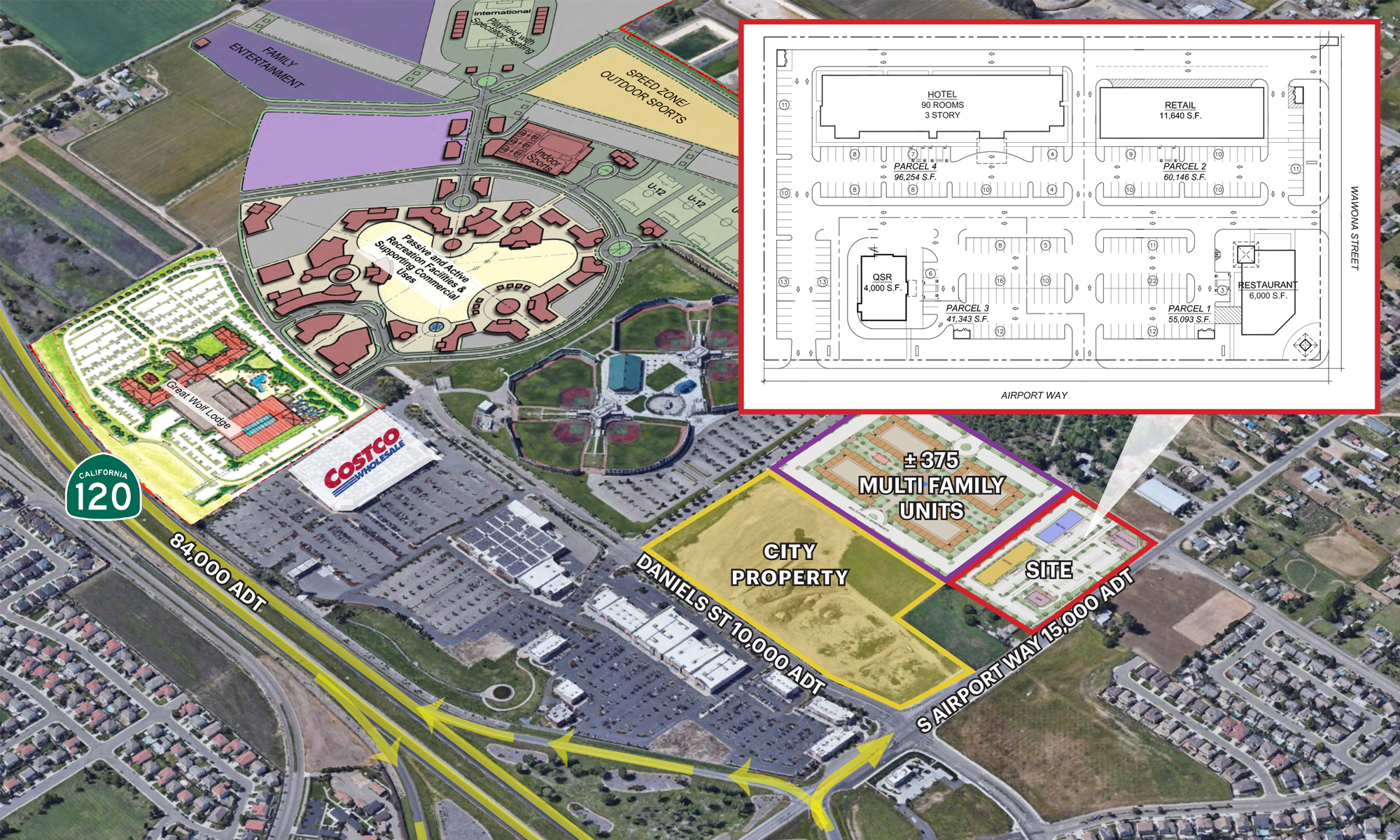 Prime Commercial Development Site – For Sale | Build to Suit | Ground Lease | JV – Manteca, CA